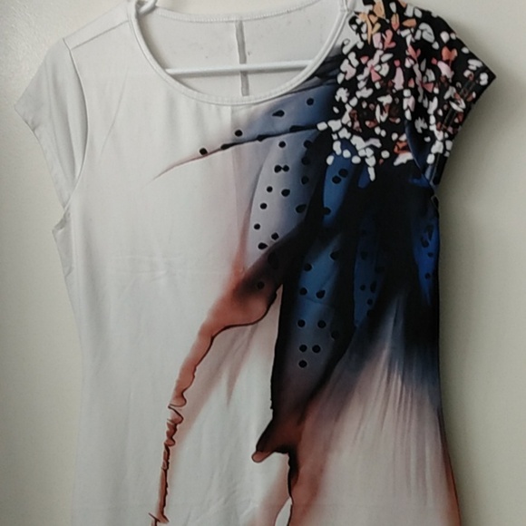 Pullover knit stretch dress size small by Shein, abstract pattern across front - Picture 3 of 11